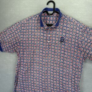 Vintage Jack Nicklaus Men's Large Great Gorge Golf Club Shirt All Over Pattern